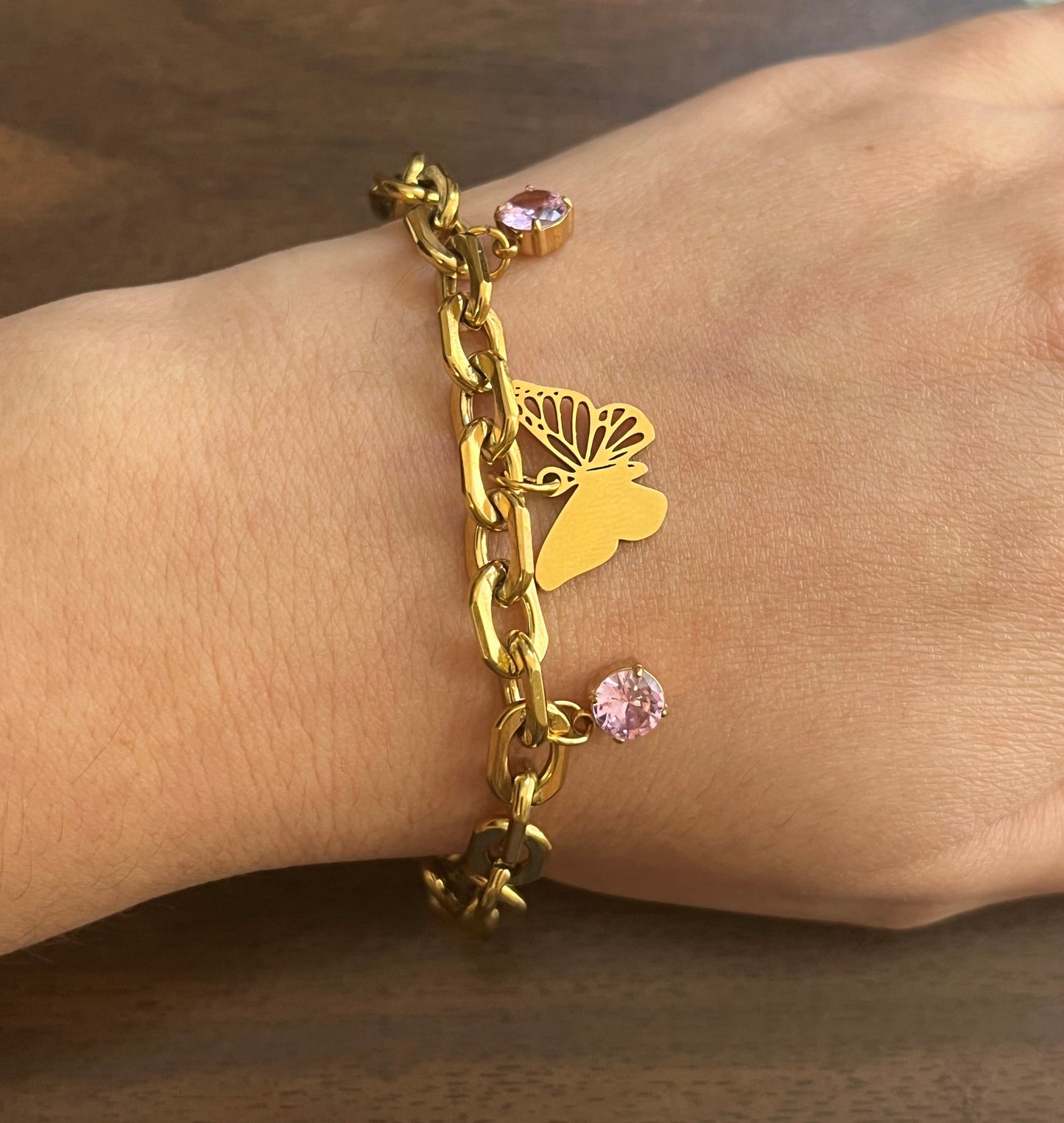 “Becoming” Butterfly Charm Bracelet