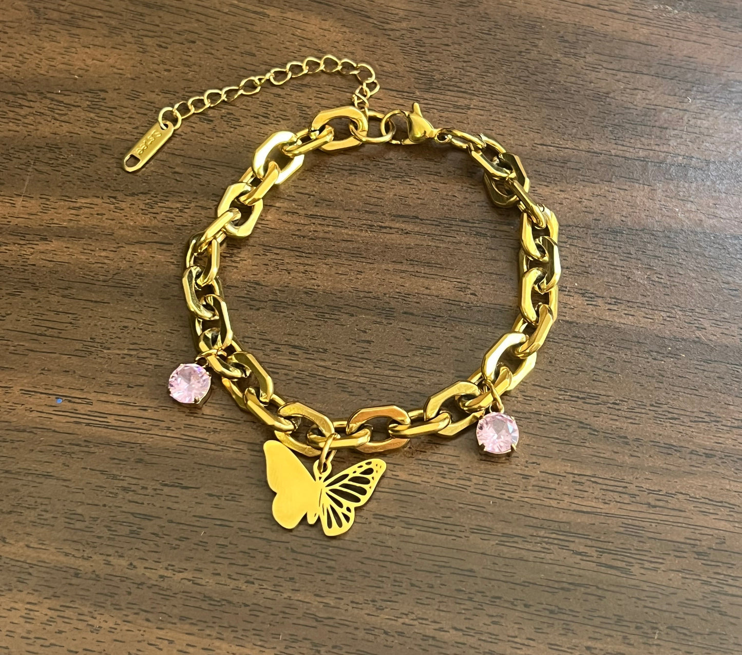 “Becoming” Butterfly Charm Bracelet