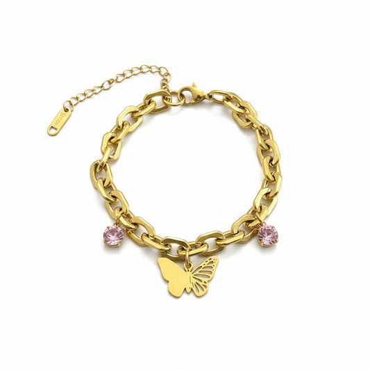 “Becoming” Butterfly Charm Bracelet