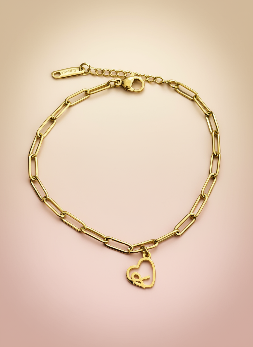 Ribboned Heart Bracelet